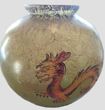 Kunstglas Vase Drache |