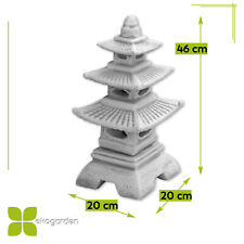 Japanische Steinlaterne Pagode Stupa für Feng Shui Gartendekoration Figur H-46cm