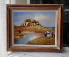 GÜNTER SEEKATZ Ölgemälde Bauernhoff Landschaft Meer Gemälde Bild Ölbild signiert