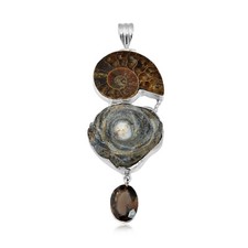 Sterling silber ammonit geode - silber,
