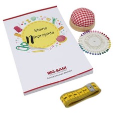 Nähplaner mit Nadelkissen, Perlkopfstecknadeln, Schneidermaßband & Kalender