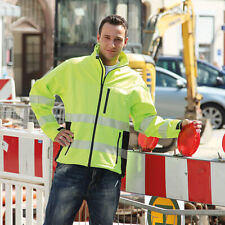 Leipold-Döhle Merapi Softshell-Warnschutzjacke neongelb mit Reflexstreifen  