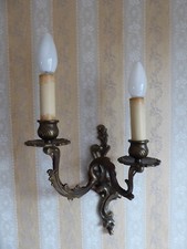 Paar Wandlampe Messing Bronze