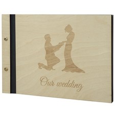 Hochzeit Hochzeitspaar Wedding Verlobung Fotoalbum Holzalbum 60 schwarze Seiten 