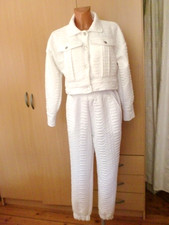 Weißer gesteppter Freizeit- Sportanzug v. ello, Gr. L, Neu.