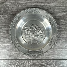 WMF Zinnteller – „Die Tanzstunde“ (Jan Steen 1626–1679) – Ø ca. 13,5 cm