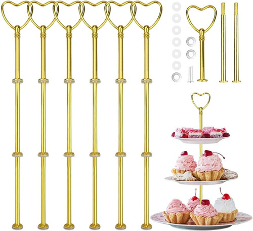 Gold etageren stangen set 6 - gold,