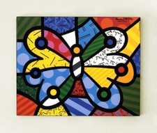 Schmetterling Pop Art Neo Poster Kunst Druck Romero auf Platte Britto 09