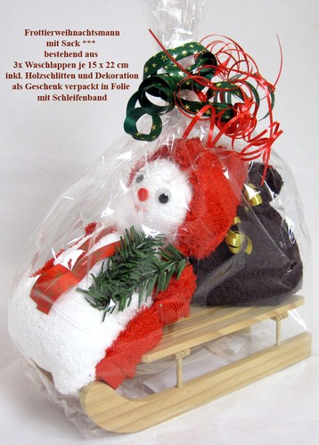 Frottierweihnachtsmann mit