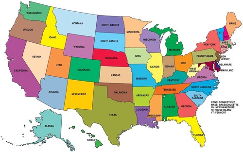 Usa karte staaten vereinigte - karte,