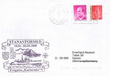 Schiffspost Fregatte Karlsruhe