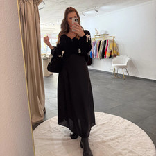 Satinrock Damen "Lou" Schwarz