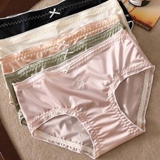5er Pack Sexy Frauen Satin Hosen Unterwäsche Damen Unterhose Slips Dessous Weich