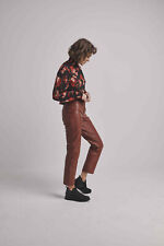 Damen Echtleder Hose Lang Model Iska von Cigno Nero Lammleder + 70% Reduziert