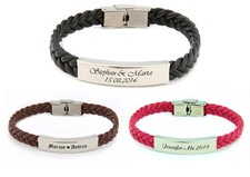 ID Leder Armband mit