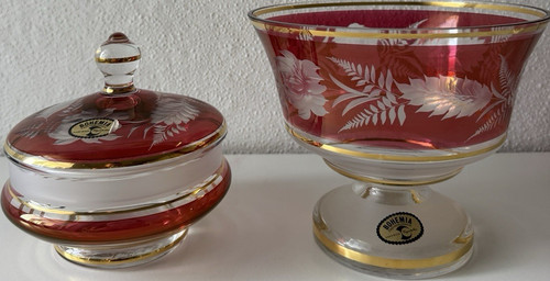 Bohemia dessertschale auf fuß - auf,