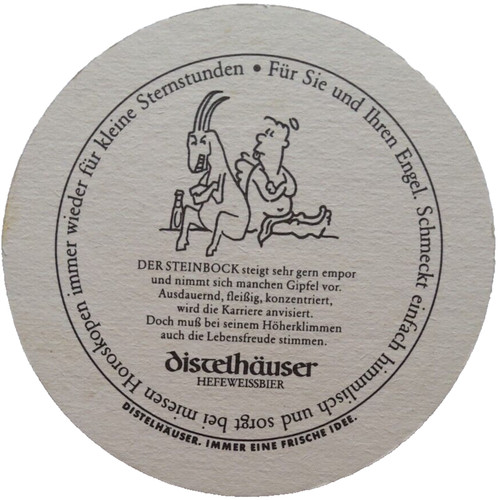 Alter bierdeckel distelhäuser - bierdeckel,