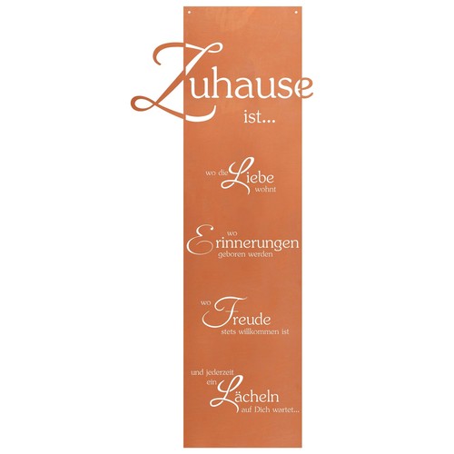 Edelrost schild gedichttafel - schild,