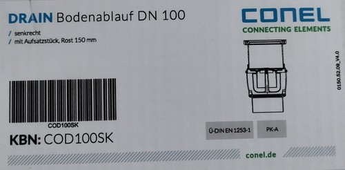 Conel bodenablauf drain dn100 - conel,