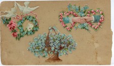 ANTIKE POSTKARTE zur HOCHZEIT Glanzbilder Hochtzeitskarte Ansichtskarte von 1903