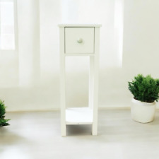 Schmaler Nachttisch weiß