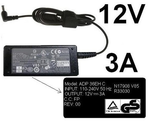 Asus netzteil 12v 36watt - asus, 3a