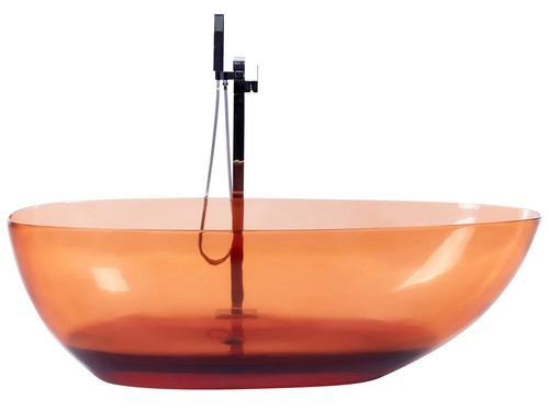 Badewanne mineralwerkstoff rot - badewanne,