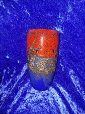 Lava Vase Studio Keramik rot blau 20,5 cm Retro 60er 70er WGP Vintage Retro