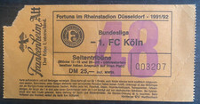 3922 Ticket BL 91/92 Fortuna Düsseldorf - 1. FC Köln, 05.05.1992
