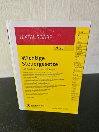Wichtige steuergesetze 2023 - wichtige,