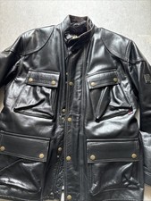 Schöne Belstaff  Panther Lederjacke Schwartz Gr.L mit Weste wie Neu