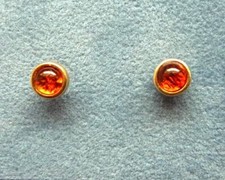 Bernstein Ohrstecker Halbkugel