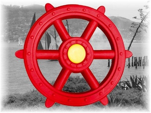 Schiffslenkrad cm rot - ,