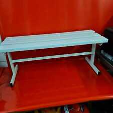 Sitzbank Garderobensitzbank Umkleidebank 1 m freistehend Kunststoff Metall