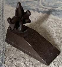Esschert Design Türstopper Türhalter Braun Fleur De Lis Gusseisen Metall schwer!