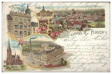 S7041/ Gruß aus Plauen Litho