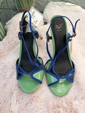 High Heels Sandalen grün/blau