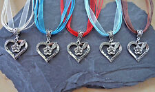 Trachtenkette Trachtenschmuck Oktoberfest Herz Wies'n Trachtenband Organza Band 