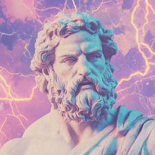 Wandtattoo Aufkleber Gott Zeus Vaporwave Wandaufkleber