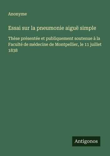 Essai sur pneumonie aiguë - essai,