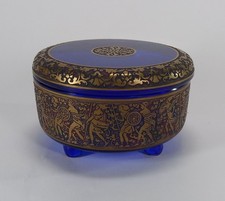 Art Deco Deckeldose Glas