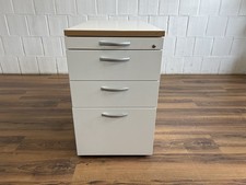 Vario Standcontainer Hängeregister Buche weiß 80cm abschließbar