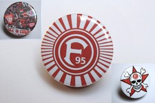 3x Button Fortuna Hosen 37 mm Pin Fußball F95 kein Trikot Anstecker Düsseldorf