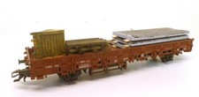 Trix H0 DB-Niederbordwagen Kls, braun, mit Bauzug-Ladegut, KK   X26