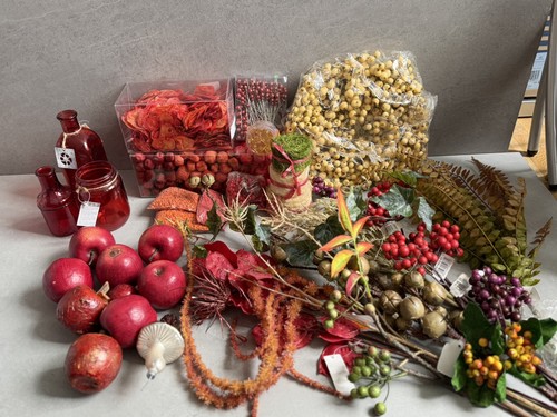 Deko set konvolut herbst rot - set,