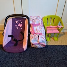 Baby Born Reisebett + Fahrradsitz+Babyschale