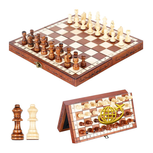 Schachspiel holz magnetisch - schachspiel,
