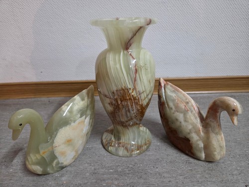 Vase mit schwäne set aus - mit, schwäne,