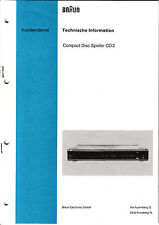Service Manual-Anleitung für Braun CD 3 