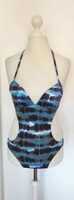 Badeanzug Esprit blau weiß
